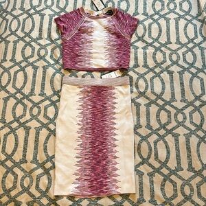 NWT Bebe top and skirt set